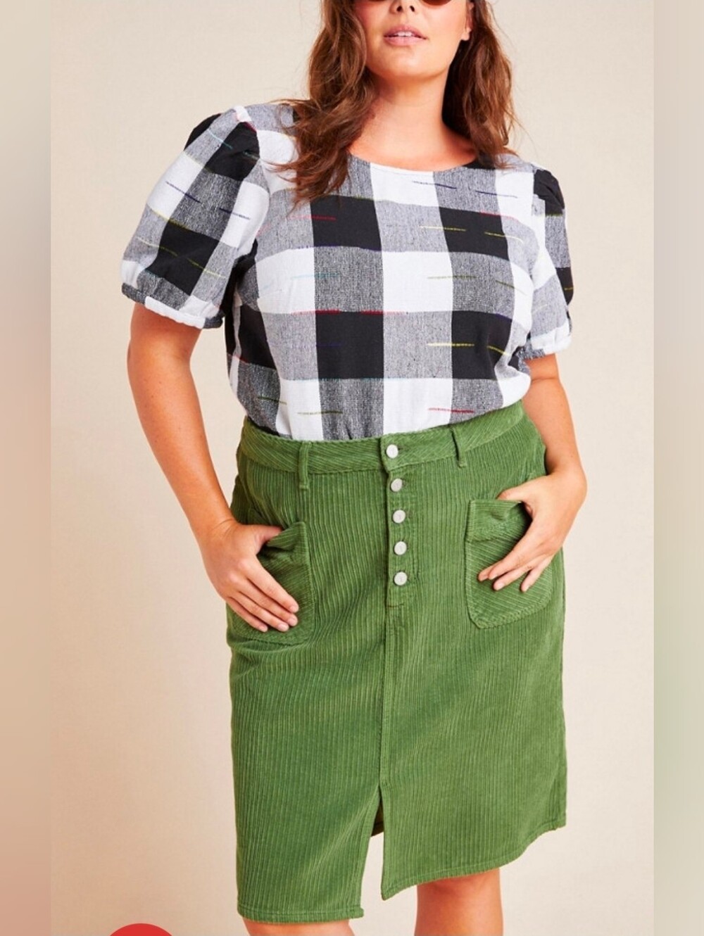 Anthropologie Pilcro Corduroy Pencil Skirt 20w
